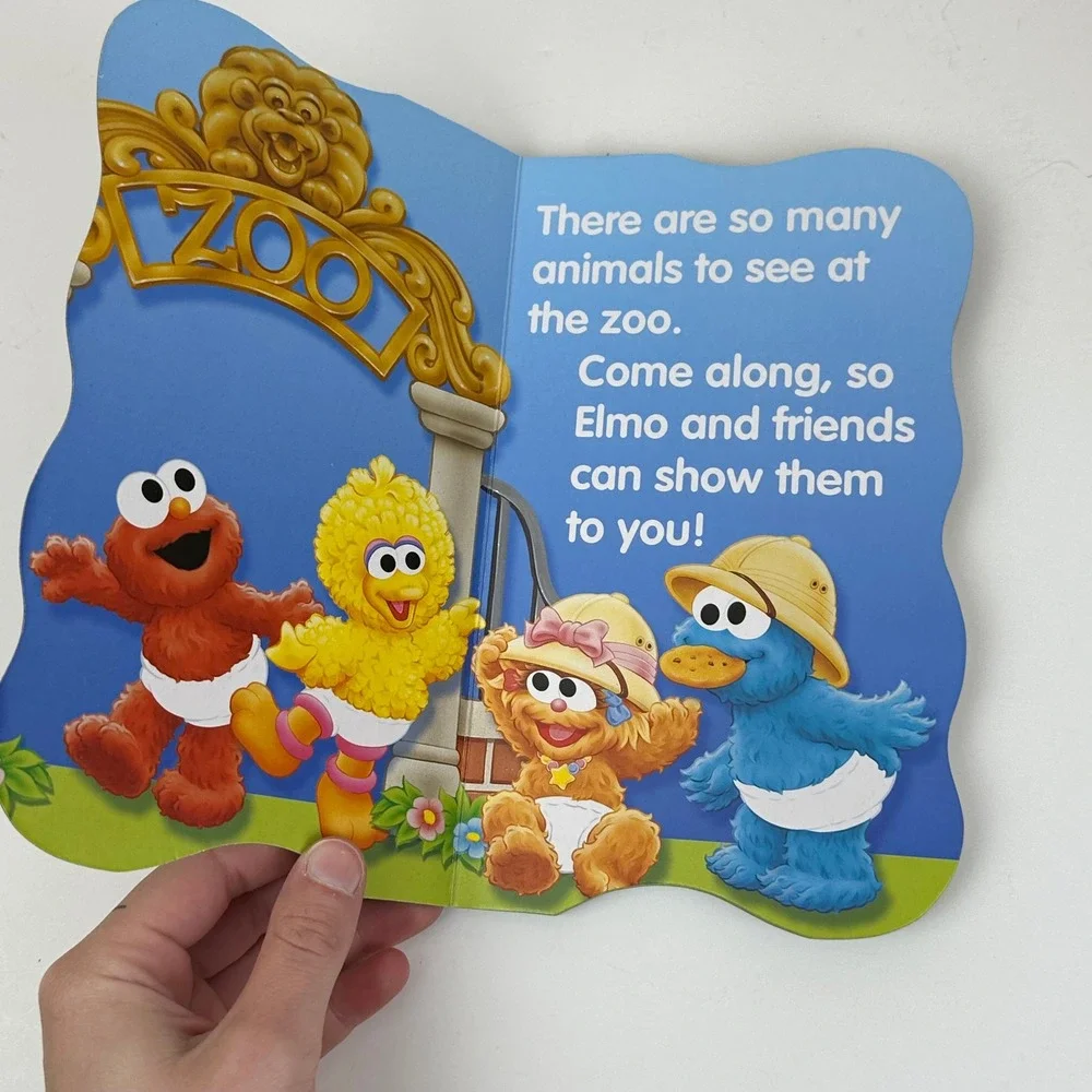 Sesame Beginnings At the Zoo Board Book Bendon Elmo Big Bird Zoe Toddler Story